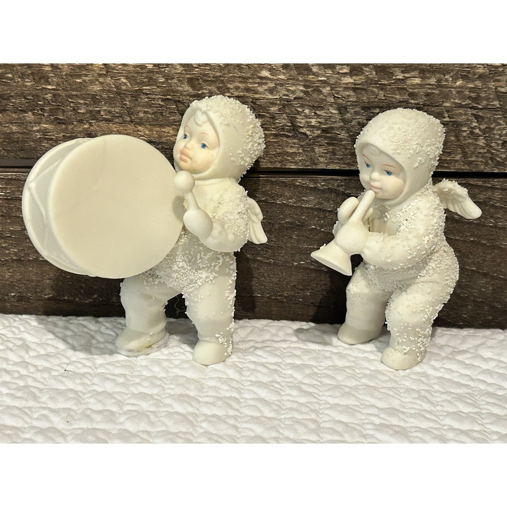 Dept 56 Snowbabies 2 Piece Lot Band Set Drum‎ & Horn